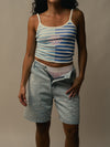 Blue Split Cami